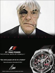 Bernie Ecclestone mugging image in advert insensitive BBC News