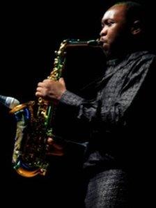 Seun Kuti, an Afrobeat musician in Nigeria