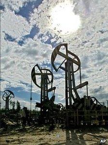 An oil field in Russia