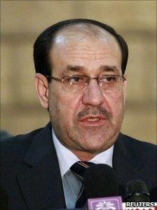 Iraqi Prime Minister Nouri Maliki (file photo Nov 2010)