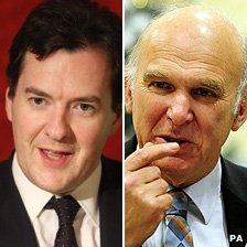 George Osborne (left) and Vince Cable