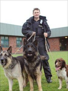 Pc with Major (left), Fonz and Seamus