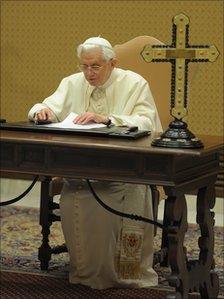 Pope Benedict XVI records his Thought For The Day