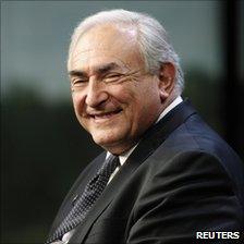Dominique Strauss-Kahn, Managing Director, International Monetary Fund (IMF) smiles during a Thomson Reuters Newsmaker event in Washington, 16 December 2010