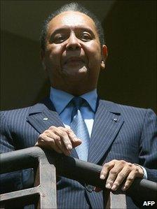 Jean-Claude "Baby Doc" Duvalier in a file photo from 19 January