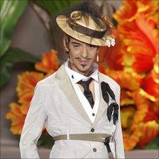 Galliano at his Paris show for Dior in July 2010