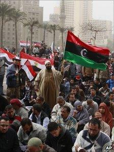 Protests in Cairo, Egypt, 25 Feb