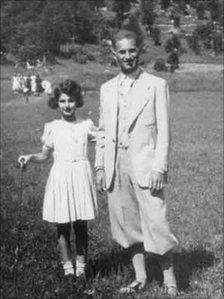 Liliana Segre with her father Alberto, shortly before their detention
