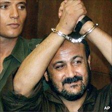 Marwan Barghouti appears in Tel Aviv District Court, 2002