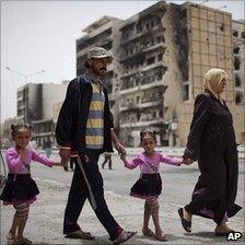 Libyan family in war-torn Misrata, 22 May 11
