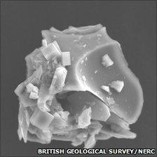 Volcanic ash. Pic: Copyright of British Geological Survey/NERC