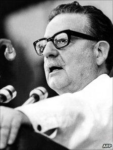 Picture of late Chilean President Salvador Allende, taken in February 1973.