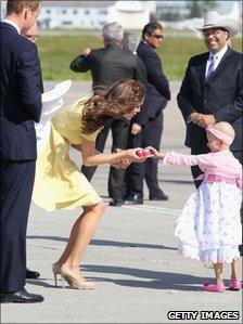 The Duchess of Cambridge met six-year-old Diamond Marshall