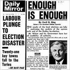 Daily Mirror front page from 10 May 1968 (Pic: Mirrorpix)
