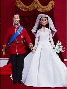 Prince William and Princess Catherine wedding dolls
