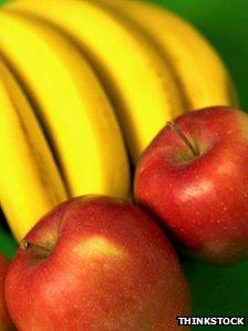 Apples and bananas