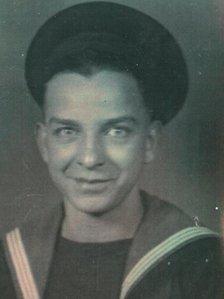 A 17 year old Norman in the navy blue uniform of the Home Fleet