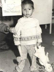 A young Lê Thanh at his orphanage in Vietnam