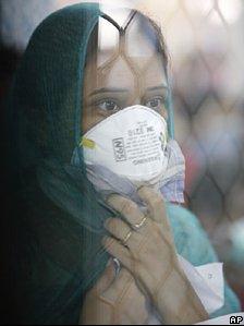 File picture of India swine flu patient