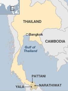 Three deadly explosions hit Yala in southern Thailand - BBC News