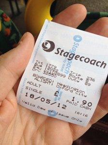 Rory's bus ticket