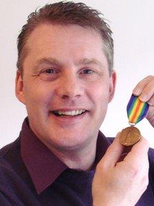 Martin Riley with the medal (Photo: Mark Riley)