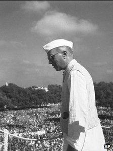 Prime Minister of India Pandit Jawaharlal Nehru in New Delhi on 17th August 1947, just days after Indian Independence.