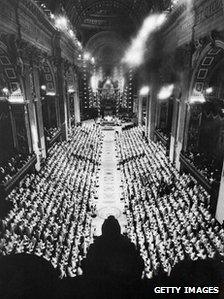 The bishops in St Peter's Basilica, 29 September 1963