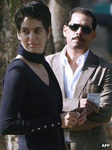 Robert Vadra with wife Priyanka Gandhi