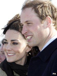 The Duke and Duchess of Cambridge on Anglesey last year