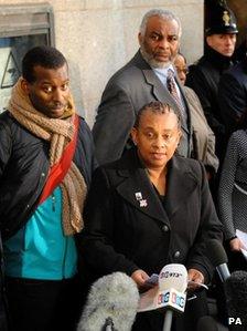 Stephen Lawrence's mother Doreen Lawrence alongside his father Neville (right) and brother Stuart (left)