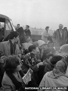 Welsh language rally marks 50 years since Trefechan bridge protest ...