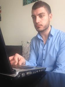 Gianluca Eusani at a laptop
