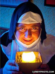 Christy Walsh dressed as a nun