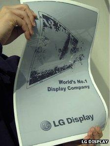 LG Displays, flexible display prototype