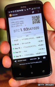 Bitcoin on a mobile phone