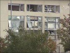 Ulster Bank damaged in explosion