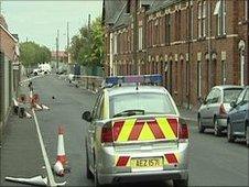 Three children were after a bomb exploded in a bin in Lurgan