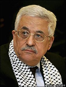 Mahmoud Abbas during campaigning for 2005 election