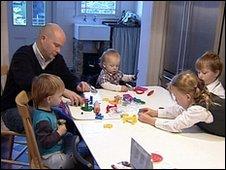 Toby Young and family