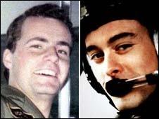 Flt Lt Richard Cook, left, and Flt Lt Jonathan Tapper