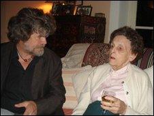 Elizabeth Hawley and Reinhold Messner