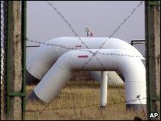 A part of a main gas pipeline from Russia near Kiev