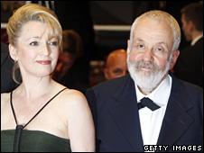 Lesley Manville and Mike Leigh at the Cannes premiere of Another Year
