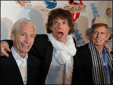 The Rolling Stones' Charlie Watts, Mick Jagger & Keith Richards
