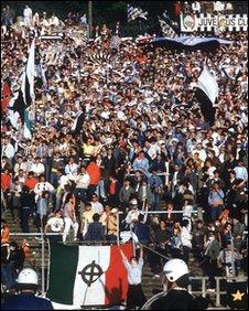 Riots during the 1985 European Cup final at Heysel Stadium in Belgium