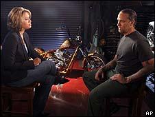 Jesse James (right) with ABC's Vicky Mabrey