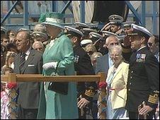 Prince Philip and the Queen at Devonport naval base