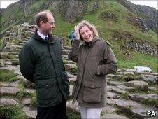 The Earl and Countess of Wessex also visited the Giant's Causeway