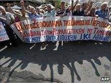 Greek demonstrators